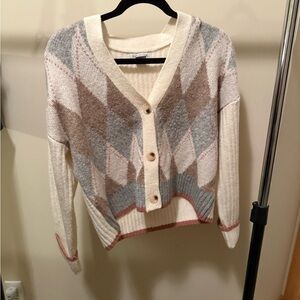 Women's Argyle Cardigan Sweater